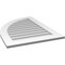 Ekena Millwork Quarter Round Top Left Surface Mount PVC Gable Vent w/ 3-1/2"W x 1"P Standard Frame, 26"W x 36"H GVPQL26X3601SN - alternate 3